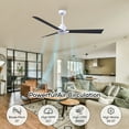 thumbnail image 5 of Matthews Fan Company AK-MWH-BK-72 Alessandra 72” Matte White Ceiling Fan with 3 Matte Black Blades, Remote Control, Indoor/Outdoor Wet Rated, 5 of 6
