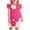 Hot Pink, variant on Girl 2-Piece Outfit Summer Sleeveless Crew Neck Tank Top + Elastic Waist Skirt Set, Cute Toddler Casual Clothes Pink Size 3Y