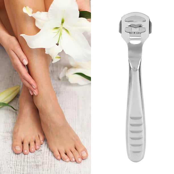 Callus Shaver Set ANGGREK Replacement Slices Blades 1 Stainless Steel Callus Shaver And 1 Foot File Head Foot Care Tools Hard Dry Skin Remover For