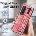 thumbnail image 6 of Jiahe Cover For Samsung Galaxy Z Fold4 7.6 inch Leather Case,Hybrid Shockproof Wrist Strap with S Pen Holder Full Body Protection Case Cover,Pink, 6 of 9