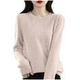 thumbnail image 2 of Qetyuw Womens Oversized Sweater Knitted One Shoulder Long Sleeve Jumper Solid Color Chunky Casual Sweaters, 2 of 3