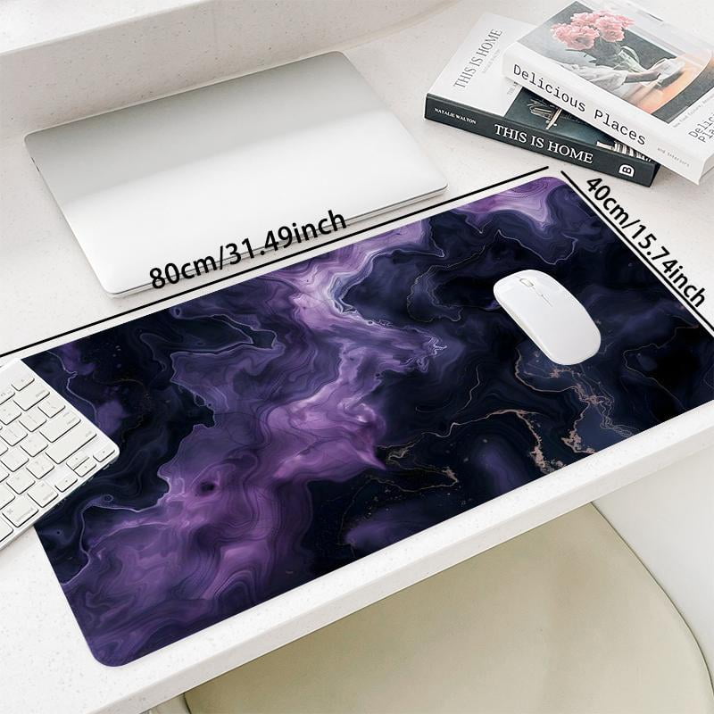 HELLOYOUNG Marble Gaming Mouse Pad, Waterproof Smooth Surface, Non-Slip Rubber Base with Anti-Fraying Stitched Edge, Large Desk Mat for Computer, Home Office PC Laptop Accessories