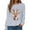 Light Gray, variant on Womens Sweatshirt Christmas Long Sleeve Crewneck Casual Print Pullover Tops