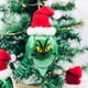 thumbnail image 4 of Juguete verde brillante de Navidad con adornos de sombrero de Navidad decoraciones colgantes de árbol de Navidad decoraciones de fiesta en casa, 4 of 9