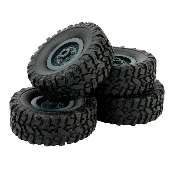 ABPWLY Toys Upgrade Track Wheels Spare Parts for 1:16 WPL B14 C24 Military Truck RC Car 4PCS Rubber Replacement 64mm Kids Toys
