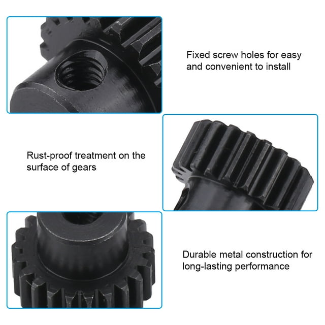 LAFGUR Pinion Gear RC Motor, 6pcs 48DP ¢3.175mm 17T-22T Pinions RC Car Gear, For Long-Lasting Performance For 1/10 RC Car Motor