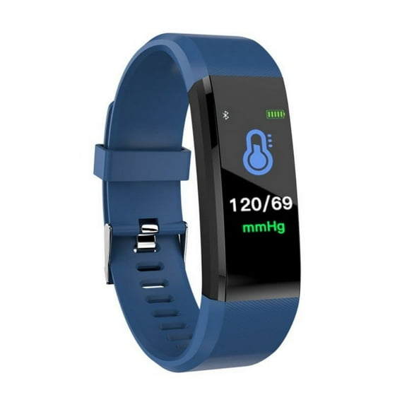 Mancro Heart Rate Monitor IP68 Waterproof Men Women Kids Blue Fitness Tracker Watch, 1 ft