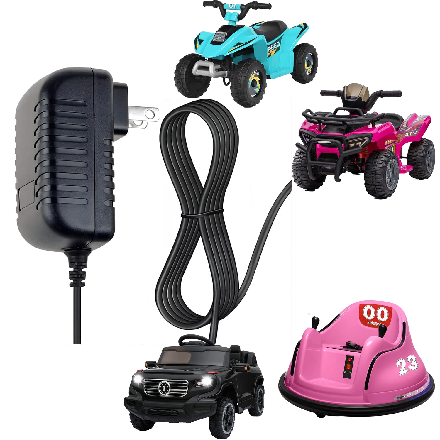 UWRNite 6V Kids Ride On Car Charger 6Volt Universal Battery Charger