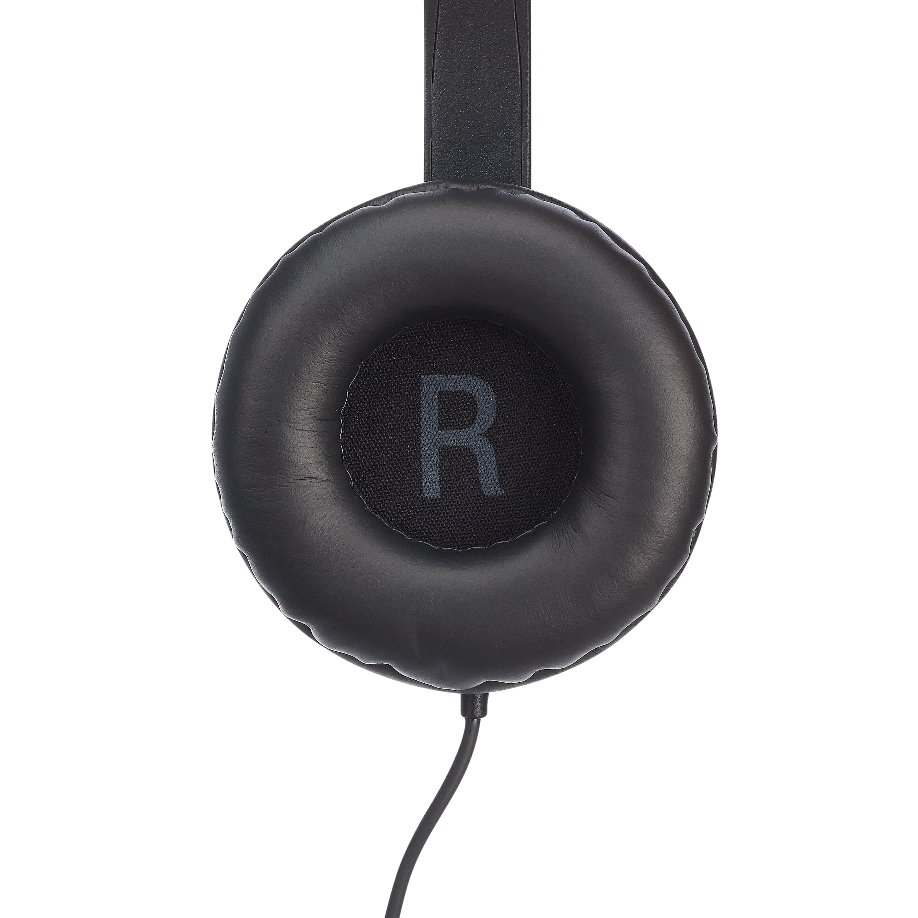 onn. On-Ear Wired Headphones, Black 