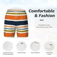 thumbnail image 4 of Kdxio Colorful Pastel Stripes Print Men'S Swim Trunks With Compression Liner 7 Inch Inseam Quick Dry Swim Shorts, 4 of 7