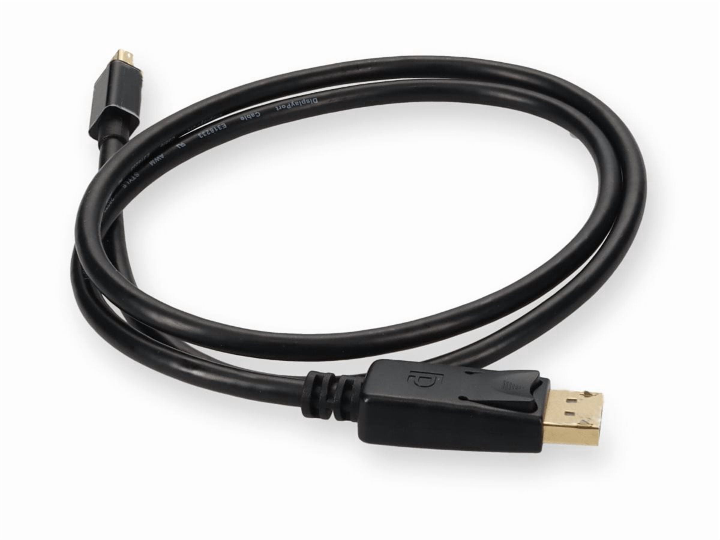 AddOn 3ft Mini-DisplayPort 1.2 Male to DisplayPort 1.2 Male Black Cable For Resolution Up to 3840x2160 [4K UHD] (minidp2dp12mm3)