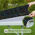 thumbnail image 6 of Math Equations Physics Formulas Black Pattern Square Fitted Tablecloth with Elastic Edge,Square Table Cover,Washable Elastic Table Cover for Home Kitchen Party Decor 36"x36", 6 of 6