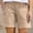 #0208-Beige, variant on TaTaai Womens Linen Blend Elastic Waist Shorts with Pockets Loose Casual Beach Bottoms for Summer Daily