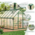 thumbnail image 4 of EastVita 8x14 ft Walk-In Greenhouse Kit Clear Pop-up Greenhouse Green., 4 of 7