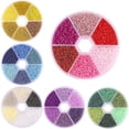 thumbnail image 1 of Diy Solid Color Glass Millet Beads 6 Color Combination Paint Beads Set Diy Jewelry Accessories, 1 of 5