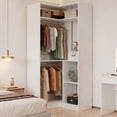 thumbnail image 2 of Homieasy 34" W Corner Closet System with Hanging Rods, White, 2 of 7