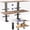Reclaimed Wood / Black, variant on VIVO Black 60” x 24" Dual Shelf Garage Workbench Motorized Lift Wall Mount