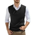 thumbnail image 1 of Sweater Vest Men'S Sleeveless Knitted Vest V Neck Knitted Vest Spring Plain Sleeveless Knitted For Men Men'S Tank Tops Xxl, 1 of 6