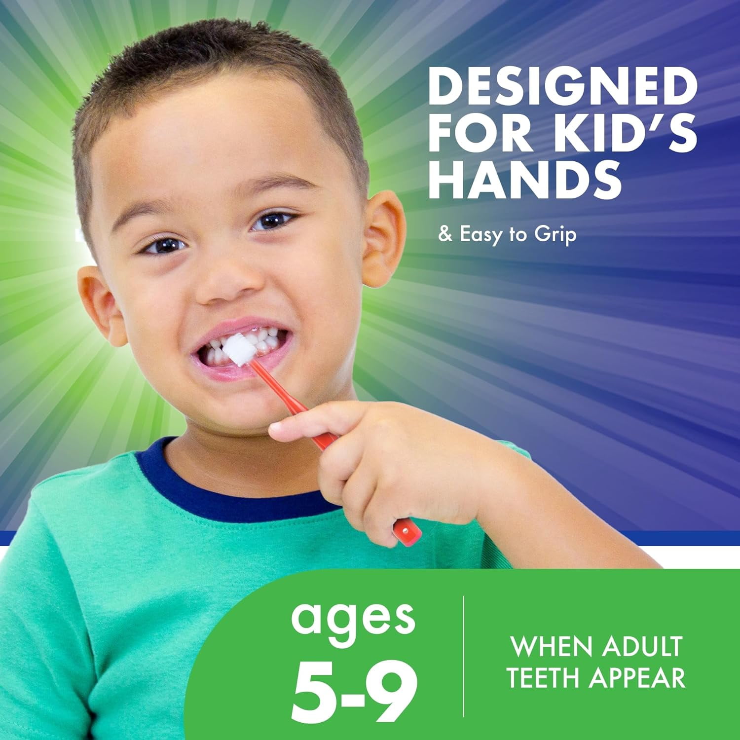 Brilliant Round Head Toothbrush - 360° Soft Bristles For Teeth, Tongue & Gums, Adult Size, Red - View #3