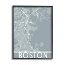 Stupell Industries Boston City Street Outline Urban Massachusetts Transportation Grid, 16 x 20, Design by Daphne Polselli
