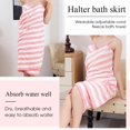 thumbnail image 6 of Wearable Bath Towel Super Absorbent Towel Wrap with Straps, Oversized Bathrobe Towel, Ideal for Women Showers (Pink,Small), 6 of 9