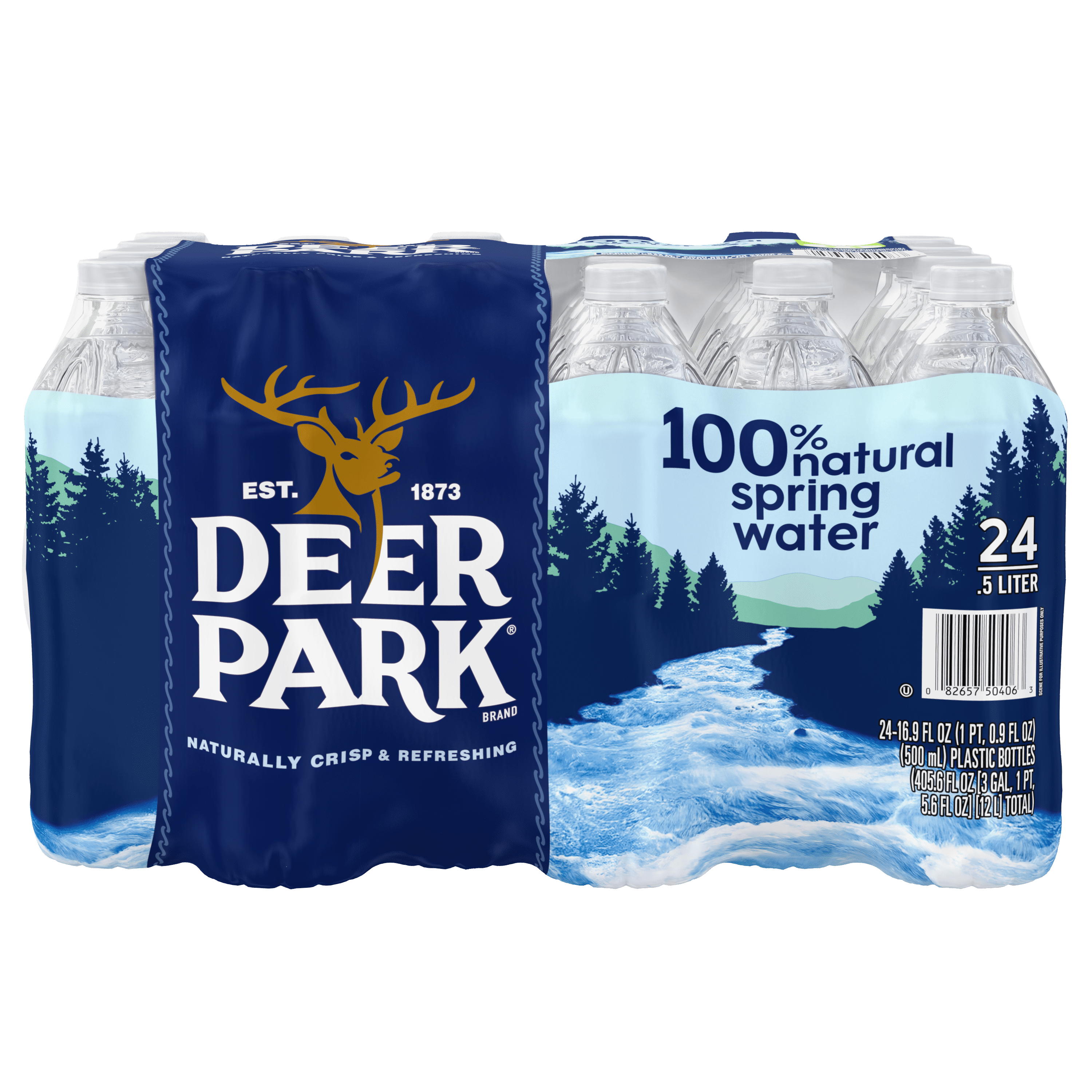 DEER PARK Brand 100 Natural Spring Water, 16.9ounce plastic bottles