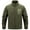 Army Green, variant on NoxwB Men's Fall Winter Casual Solid Color Regular Fit Fleece Jacket Versatile Fashion Warm Coat Stand Collar Full Zip Long Sleeve Outerwear with Multi Zipper Pockets Black S