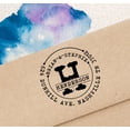 thumbnail image 2 of Printtoo Personalized Self Inking Return Address Stamp Custom Round Monogram Rubber Stamp, 2 of 6