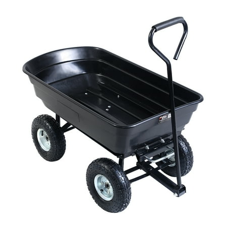 - Costway 600lb Garden Dump Cart Dumper Wagon Carrier Wheel Barrow Air Tires Heavy Duty