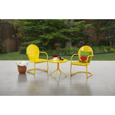Mainstays Retro C Spring 3 Piece Metal Outdoor Bistro Yellow Brickseek - Yellow Patio Bistro Set Mainstays Retro C Spring 3 Piece Metal Outdoor Bistro Yellow Brickseek - Yellow Patio Bistro Set
