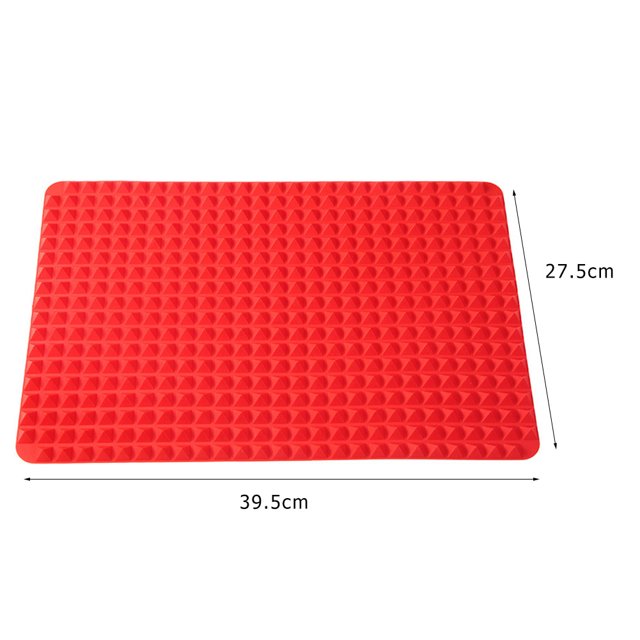 Molde de Cocina Alfombrilla de silicona Barbacoa Parrilla Pad Pan Pizza Bandeja para hornear Utensilios de cocina (Rojo) Ehuebsd Libre de BPA