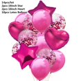 thumbnail image 3 of 14 globos de látex con confeti en forma de corazón y estrella de color oro rosa para decoración de fiestas de cumpleaños, para niños y adultos, suministros para aniversarios de boda, 3 of 5