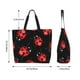 thumbnail image 5 of Fotbe Beautiful Red Ladybug Bolsa Tote Estética de Lona con Estampado para Mujer - Bolsa Reutilizable de Hombro Casual para Vacaciones, Compras, Trabajo y Gimnasio, 5 of 8