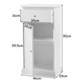 thumbnail image 2 of Costway Storage Floor Cabinet Wall Shutter Door Bathroom Organizer Cupboard Shelf, 2 of 10