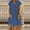 *Blue^, variant on U Women's Linen Blend Short Sleeve V Neck Loose Fit Dress ,Solid Color Casual Summer Midi Dress Green^,Womens Plus XXL