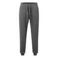 thumbnail image 4 of Men's Sweatpants Casual Cotton Tapered Joggers Athletic Sweat Pants for Men Workout Running with Pockets, GY2, Size XXXL, 4 of 5