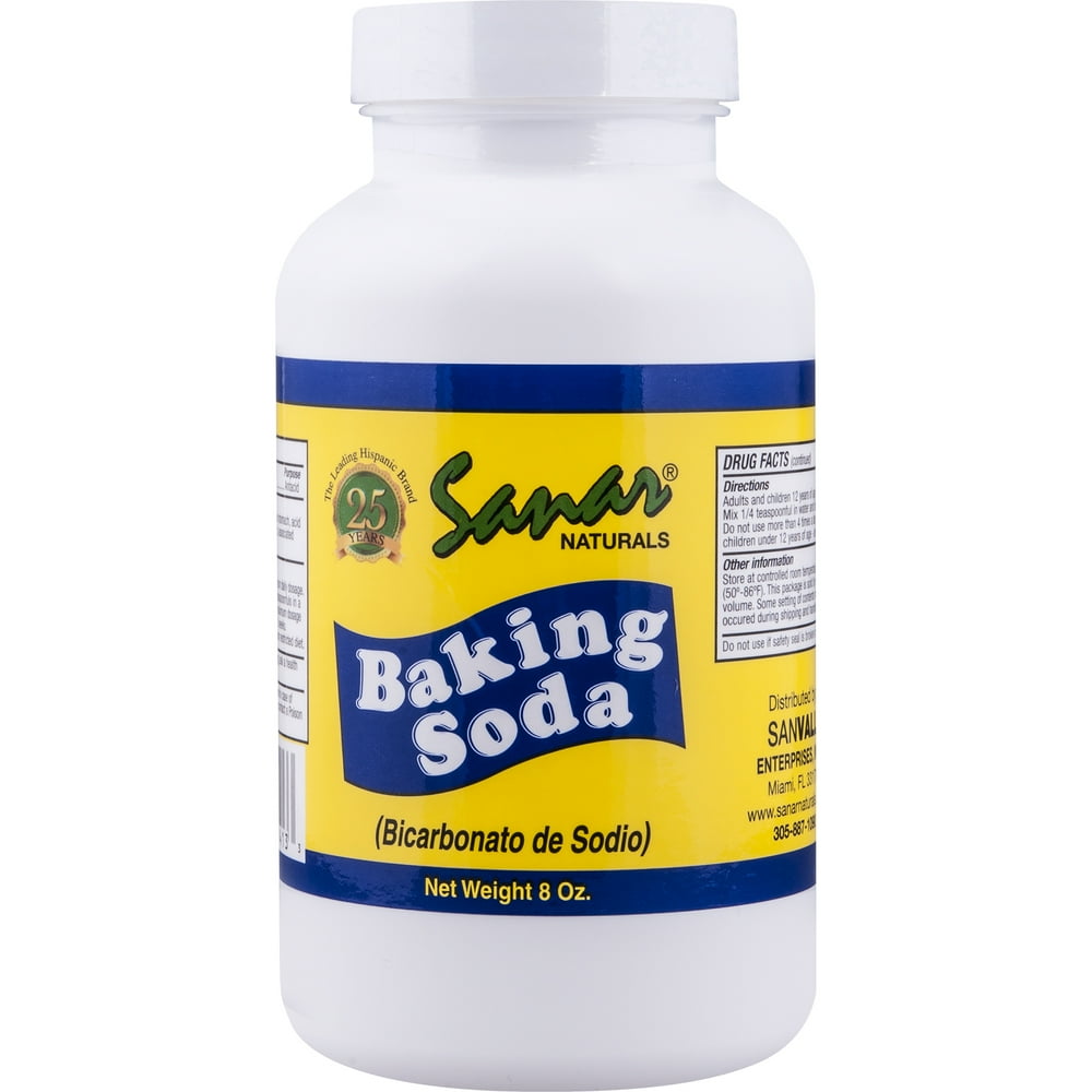 Sanar Naturals Baking Soda Sodium Bicarbonate Bloating Antacid, 8 oz
