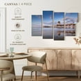 thumbnail image 4 of Elephant Stock Coastal Huntington Pier Wall Art - Horizontal Multi Panel Canvas - Living Room Wall Decor - Nautical Multi Panel - Purple And Blue Decor - 43" x 27", 4 of 4