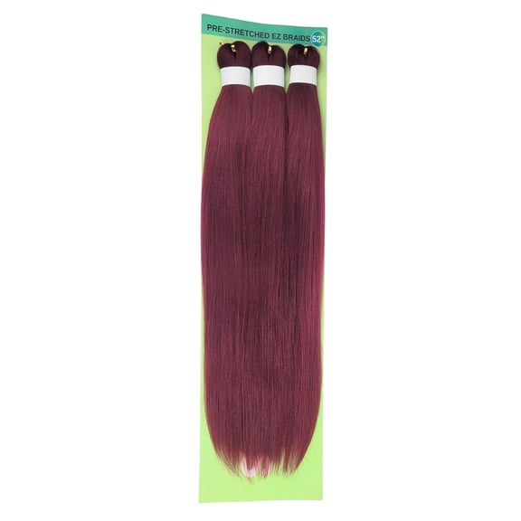 WEIF-Burgundy Braiding Hair Pre Stretched 900# Knotless Braids Hair Extension for Braiding