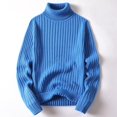 thumbnail image 1 of Suéter de hombre, suéter de cuello largo, solapa delgada, suéter de terciopelo de una pieza para escuela secundaria, estudiante masculino, cuello medio alto, 1 of 6