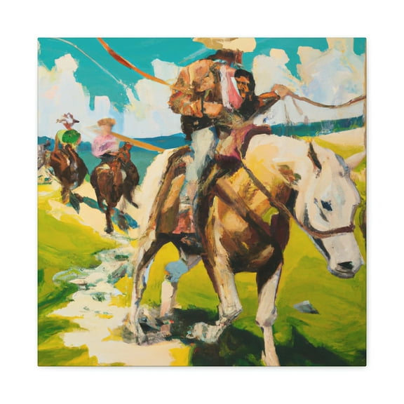 Herders, Herding Cattle - Canvas