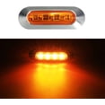 thumbnail image 3 of 10 luces indicadoras laterales de 4 LED, color ámbar, CC de 12 V a 24 V, para luces de gálibo delanteras y traseras, para coche, autobús, camión, remolque, barco, cubierta, cortesía., 3 of 5