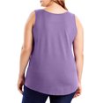 thumbnail image 4 of Women's Plus Size Tank Top Cotton Blend Sleeveless Crew Neck T-Shirts Tops Casual Tees Tunics Shirts, 4 of 5