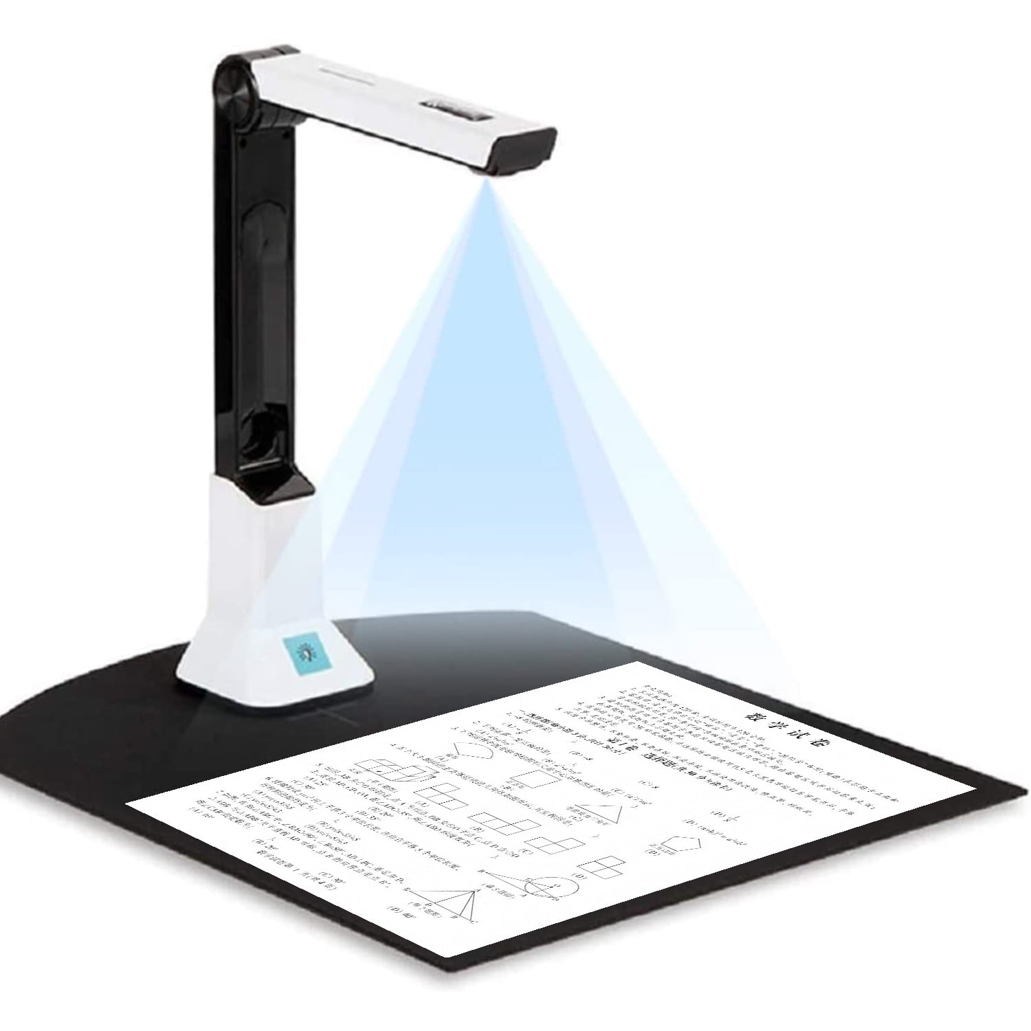 USB Portable Scanner with Real-time Projection Video Recording Versatility A4 Format Document Camera Stand 8MP for Teachers Laptop OCR Multi-Language Recognition for Classroom Distance Learning 