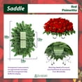 thumbnail image 3 of Sympathy Silks Artificial Cemetery Flowers 2 Red Poinsettia Bouquets and Saddle, 3 of 9
