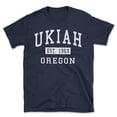 thumbnail image 1 of Ukiah Oregon Classic Established Men's Cotton T-Shirt, 1 of 1