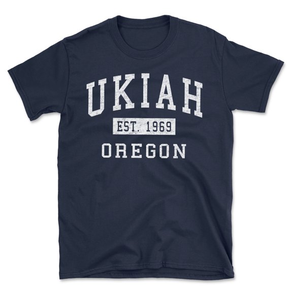 Ukiah Oregon Classic Established Men's Cotton T-Shirt