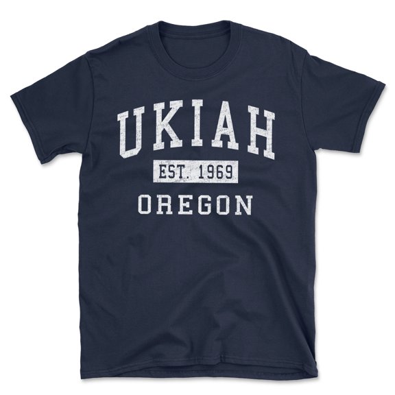 Ukiah Oregon Classic Established Men's Cotton T-Shirt