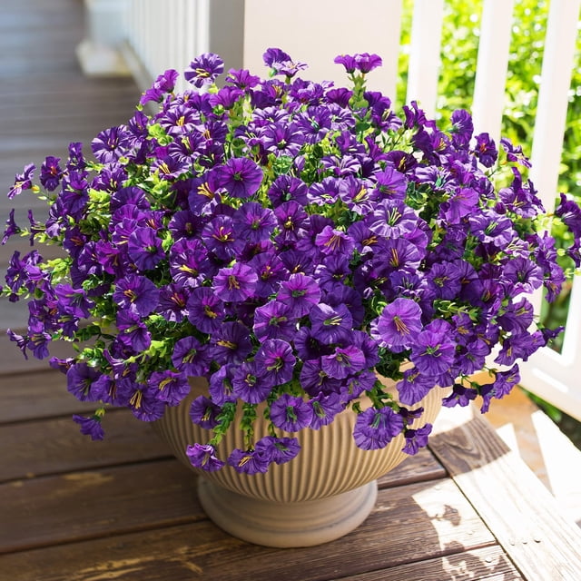 Flores artificiales HyeFlora Purple Morning Glory Outdoors