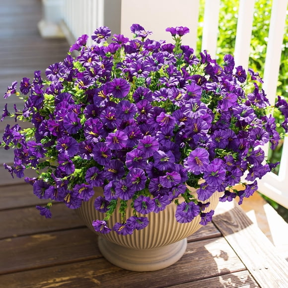 Flores artificiales HyeFlora Purple Morning Glory Outdoors